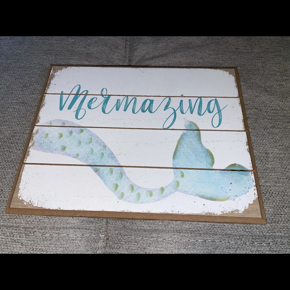 Brand New Mermazing Mermaid Wood Plaque Sign